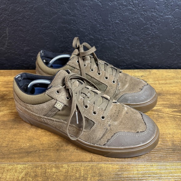 5.11 Tactical Norris Low 12424 Dark Coyote Suede Canvas Sneakers Mens 11
